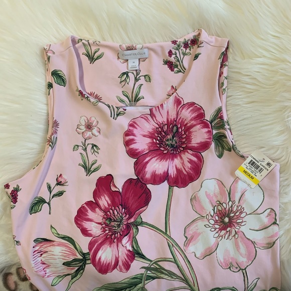 New! Charter Club Feminine Garden Shift Dress - Picture 3 of 8